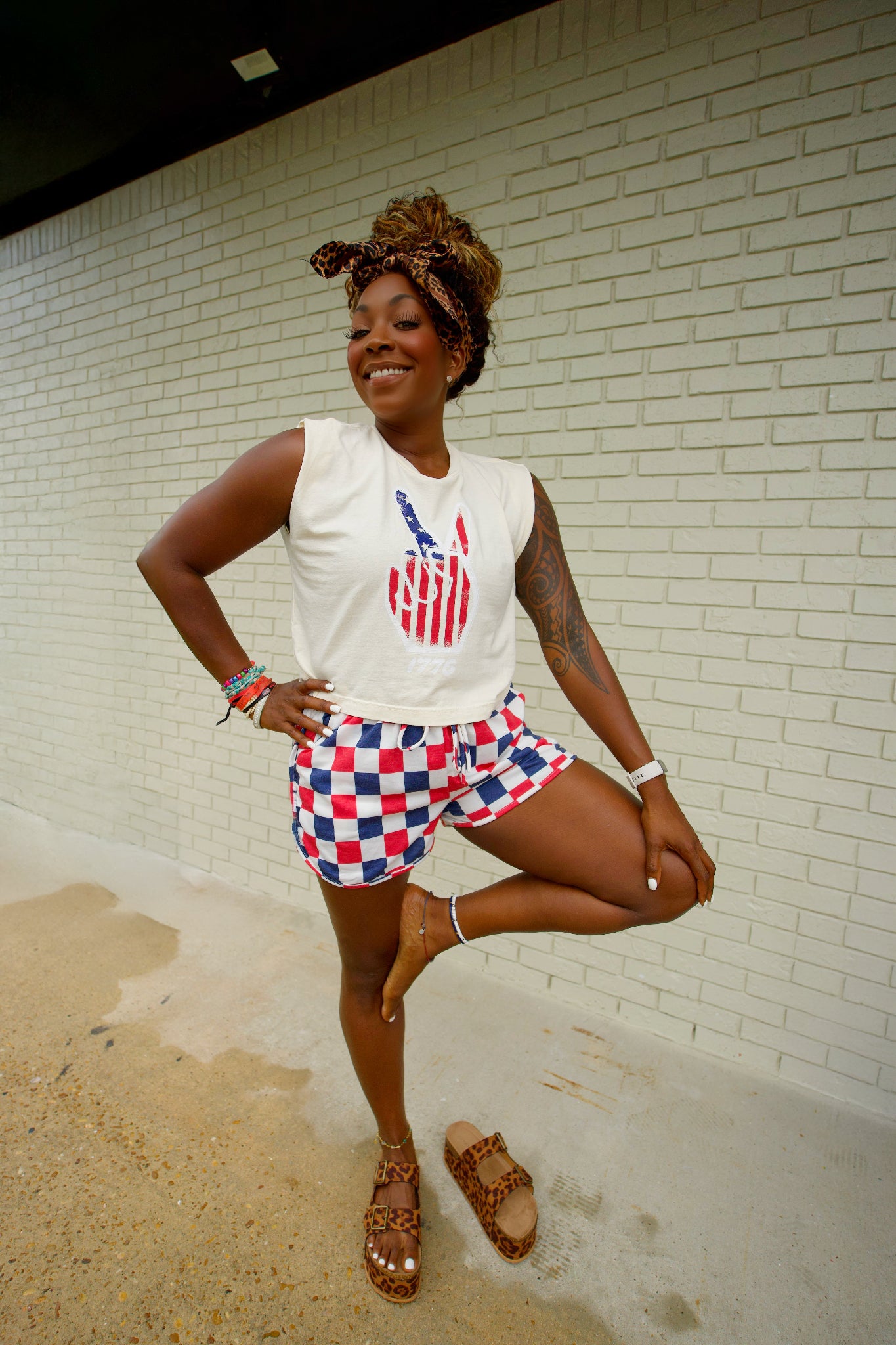 USA Peace Muscle Tee