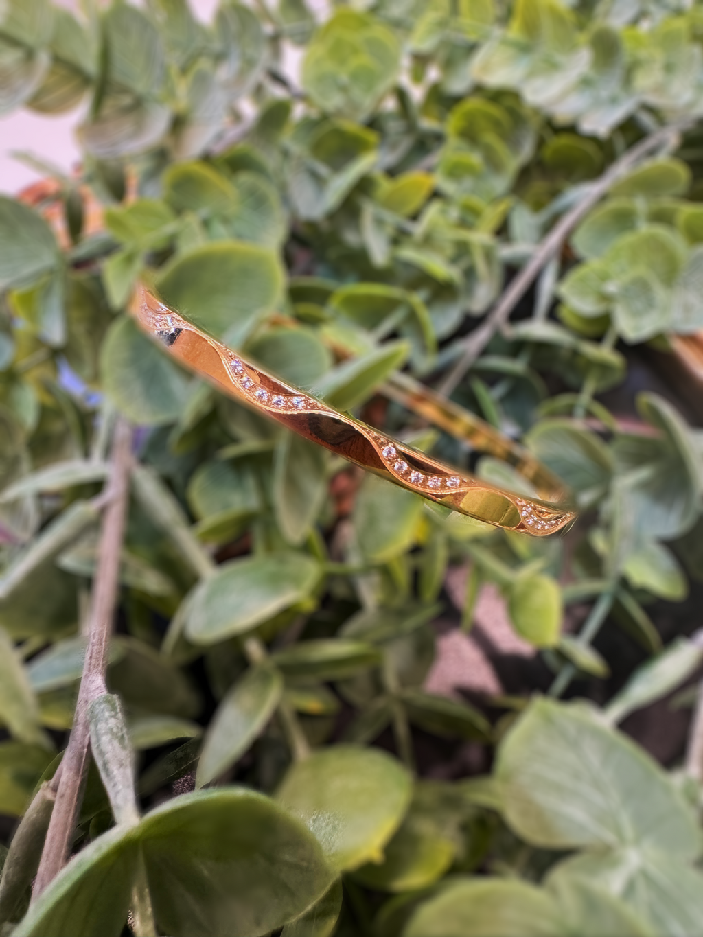 Golden Current Bangle