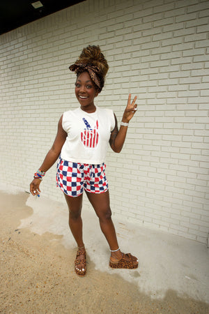 USA Peace Muscle Tee