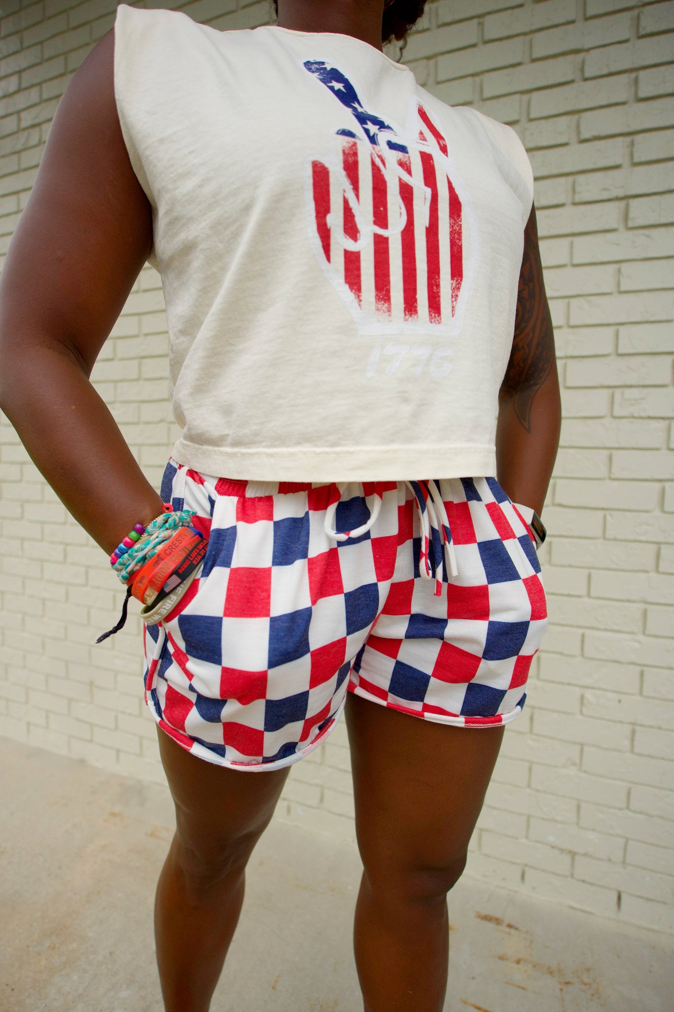 USA Checkered Shorts