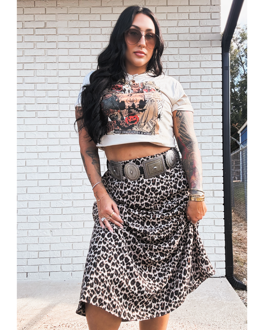 Wild and Free Leopard Skirt